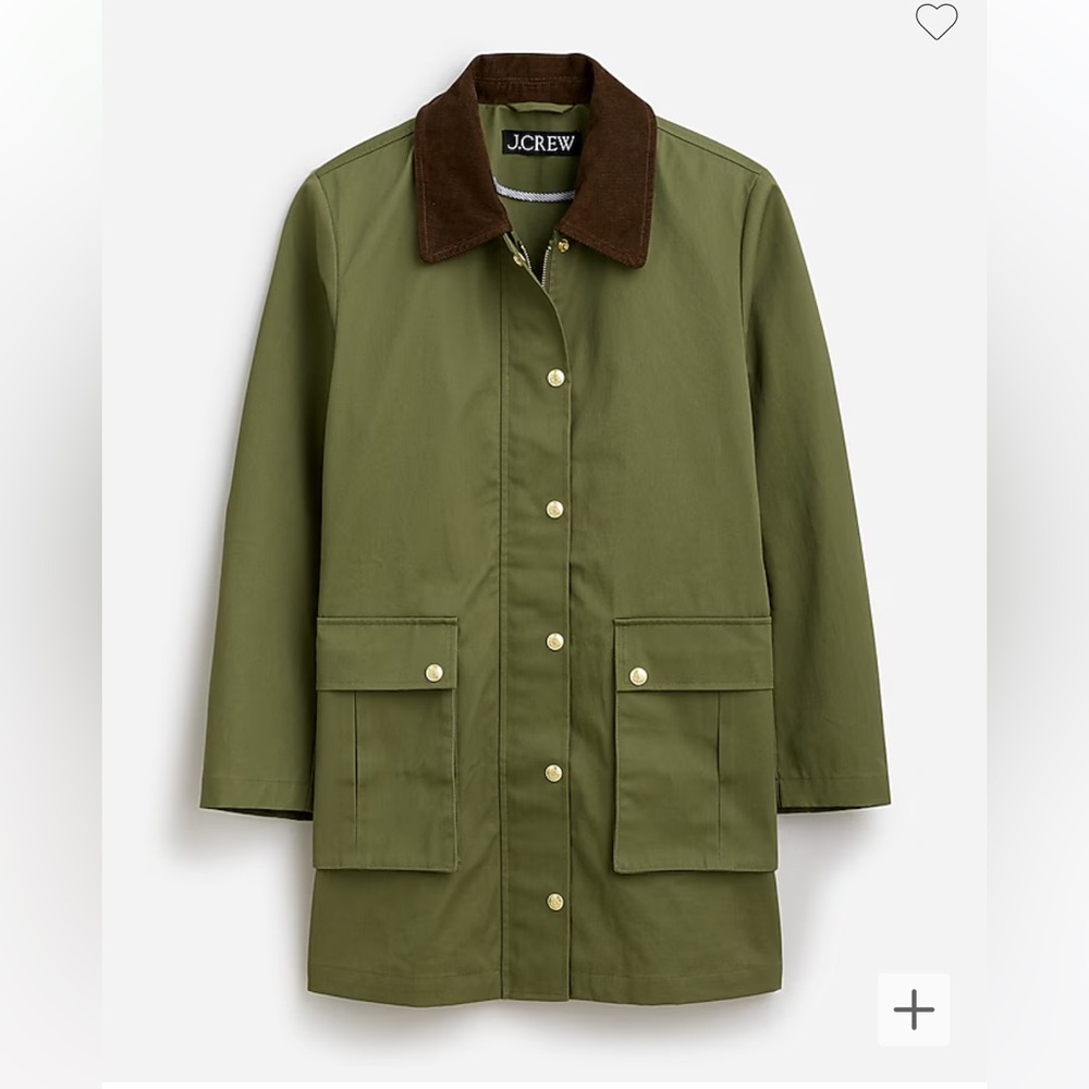 J Crew Heritage Barn Jacket in waxed cotton twill